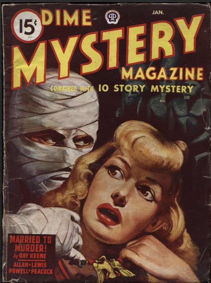 Image for Dime Mystery 1947 January. Mummy Cover.