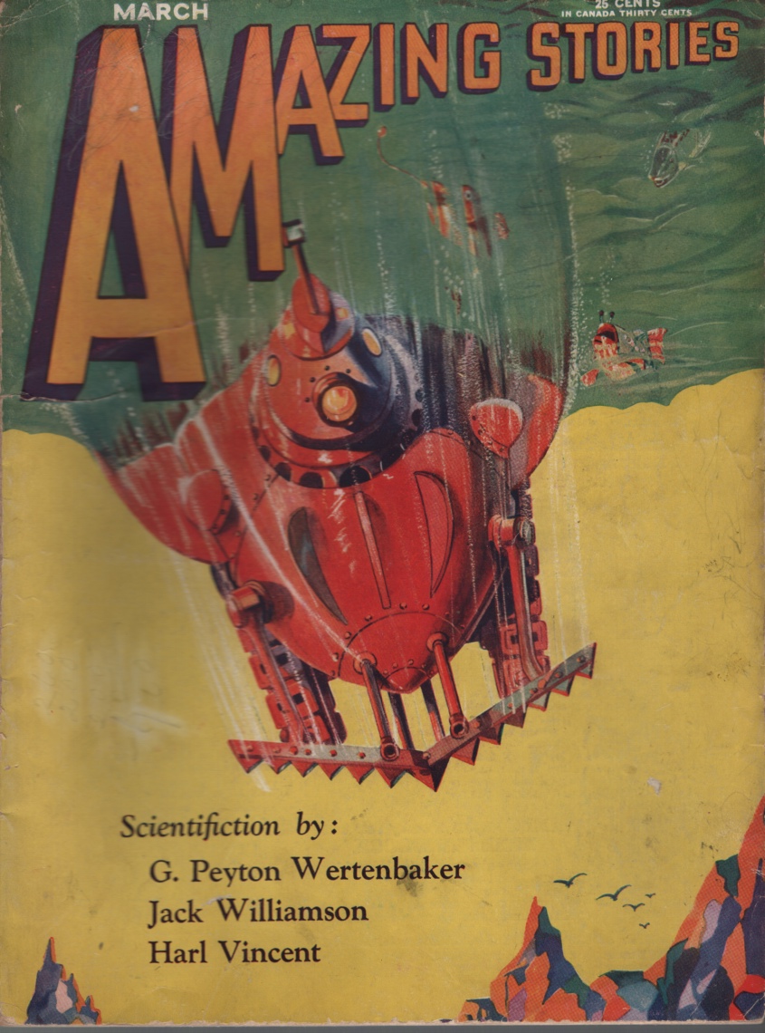 Image for Amazing Stories 1930 March. Pt. 1 of the Green Girl
