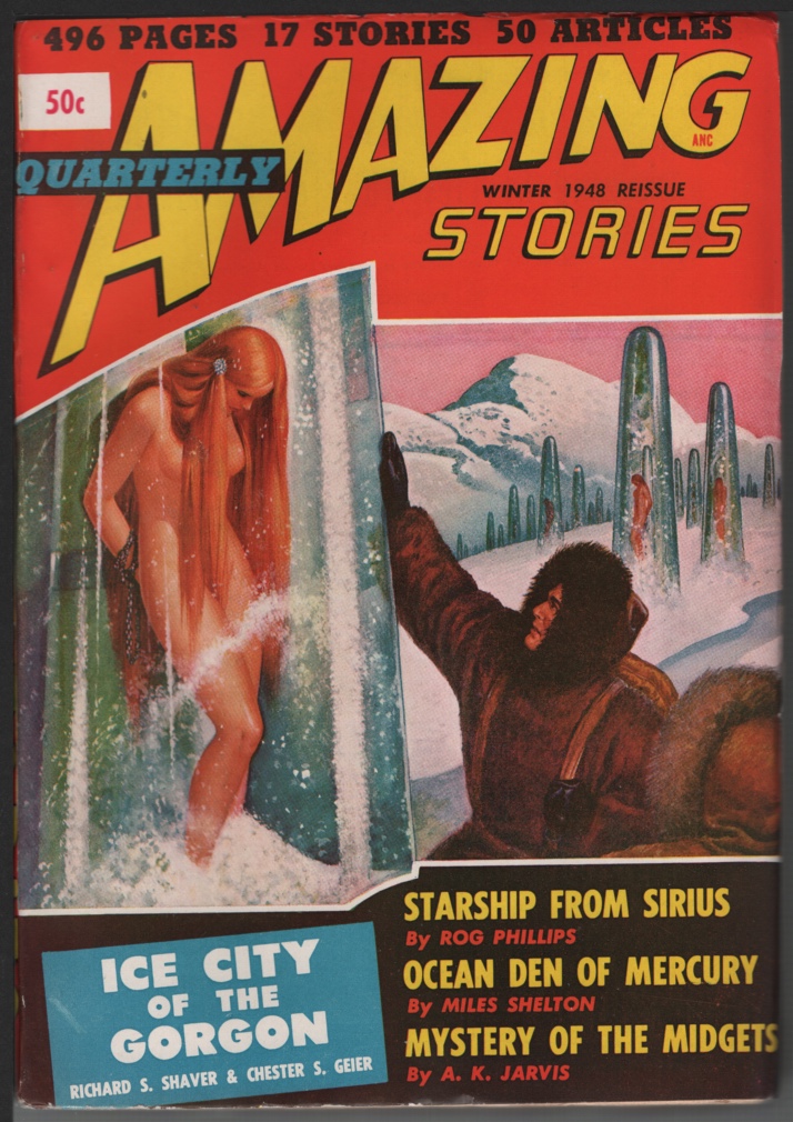 Image for Amazing Stories Quarterly 1948 Winter Nude Cover. Yakima Pedigree with Certificate.