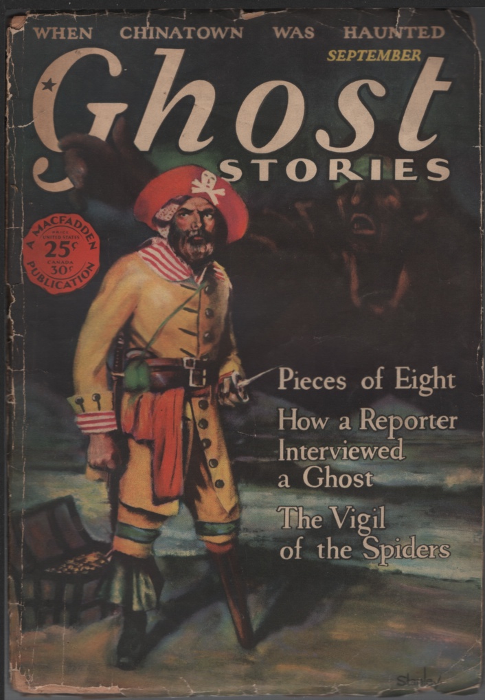 Image for Ghost Stories 1928 September. Pirate Cover.